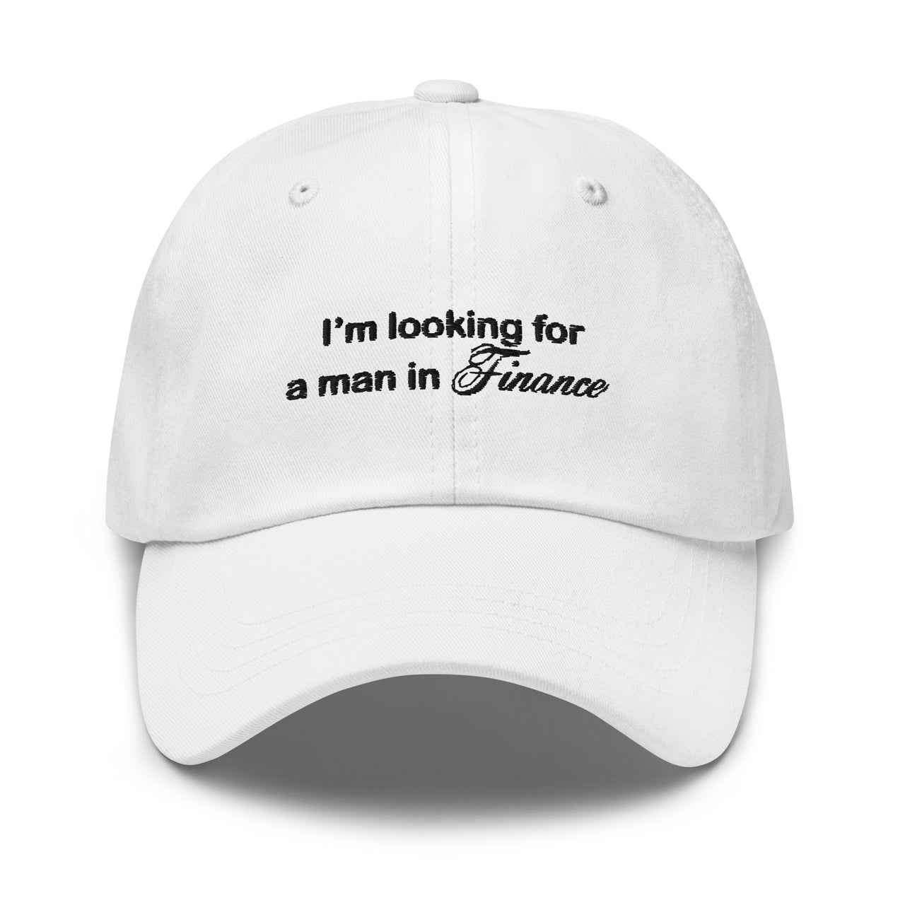 Looking for a man in Finance hat