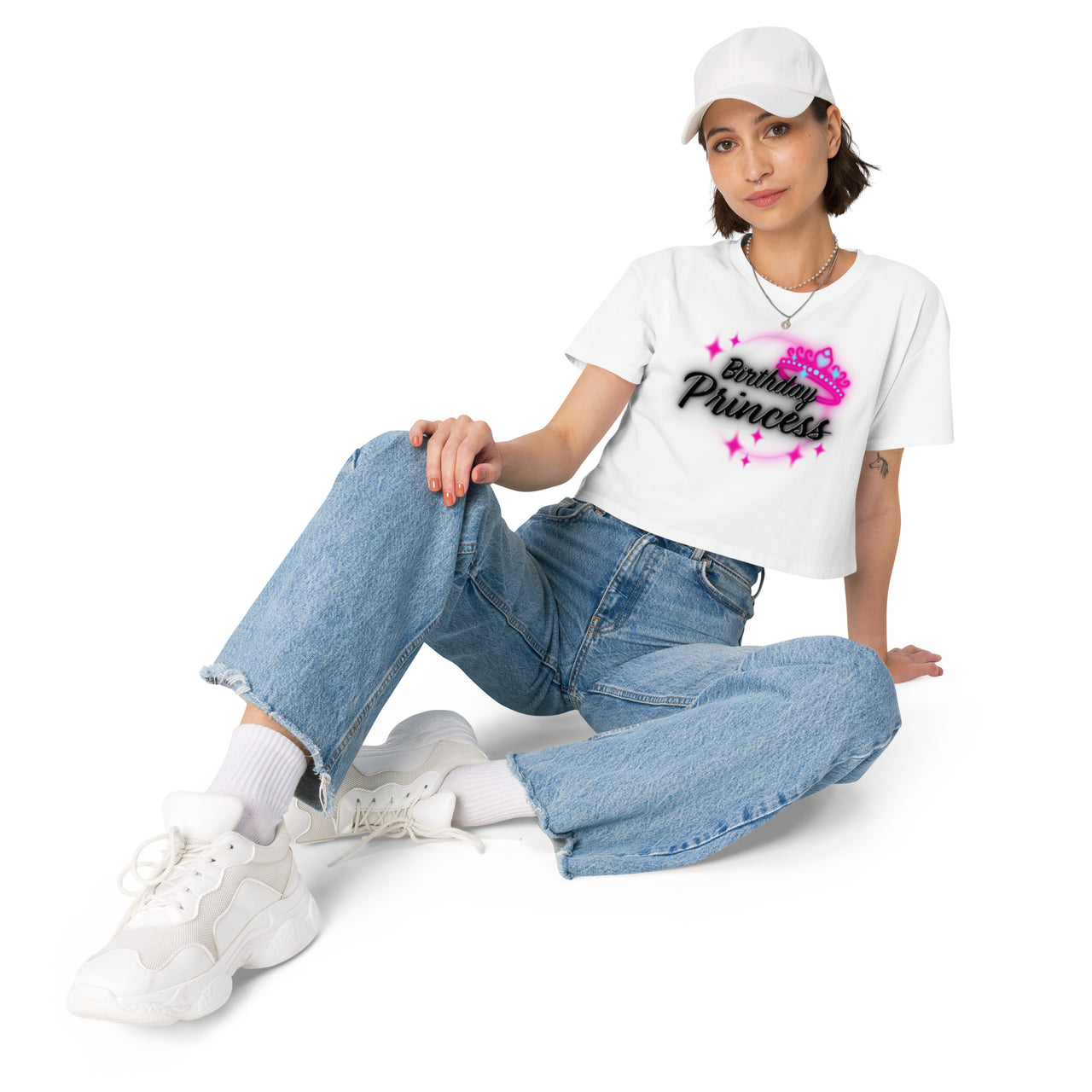 Birthday princess Women’s crop top