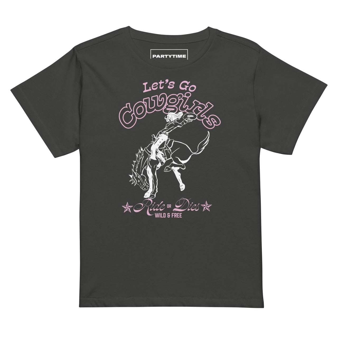 Let's Go Cowgirls high-waisted tee